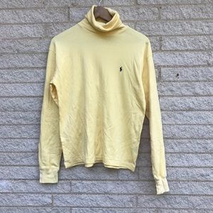 RALPH LAUREN• Yellow Long-sleeve Turtle Neck